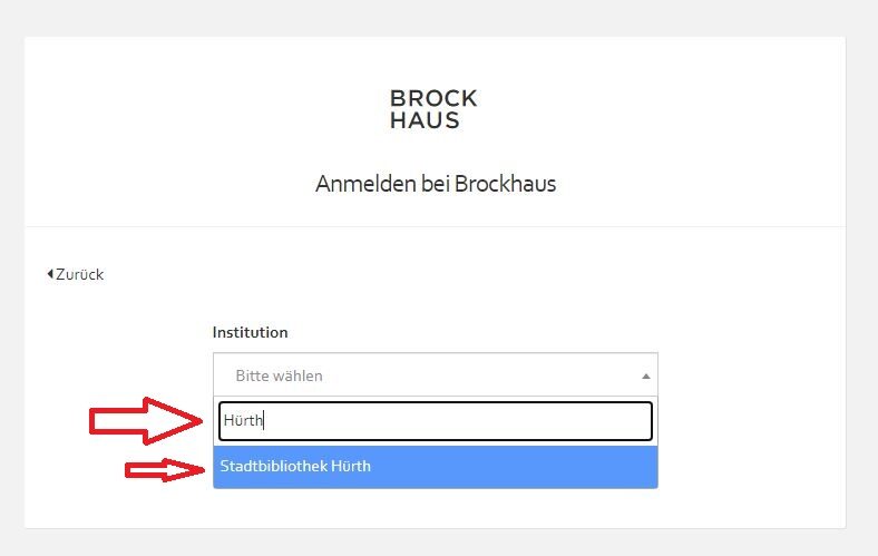 Anmeldung auf der Brockhaus Webseite Schritt 2